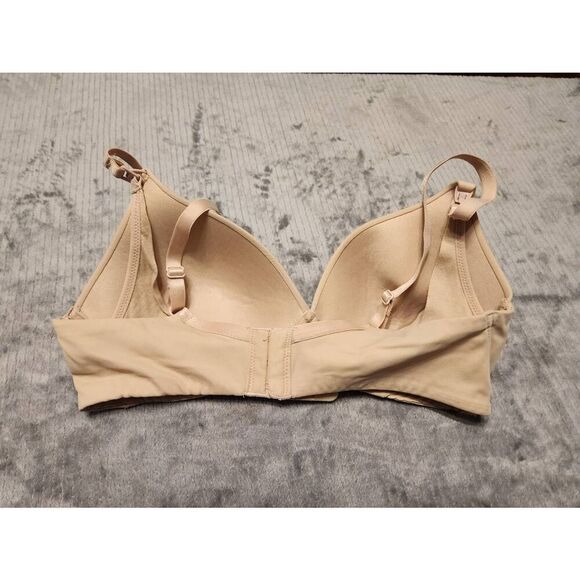 Motherhood Maternity Size 34C Wireless Nursing Bra Beige - Picture 2 of 3